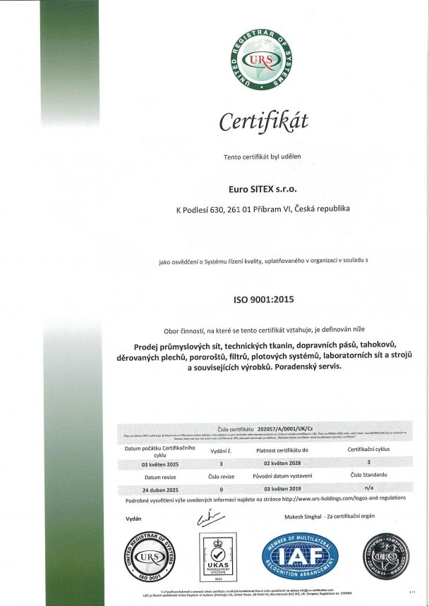 Recertifikace systému kvality ISO 9001:2015